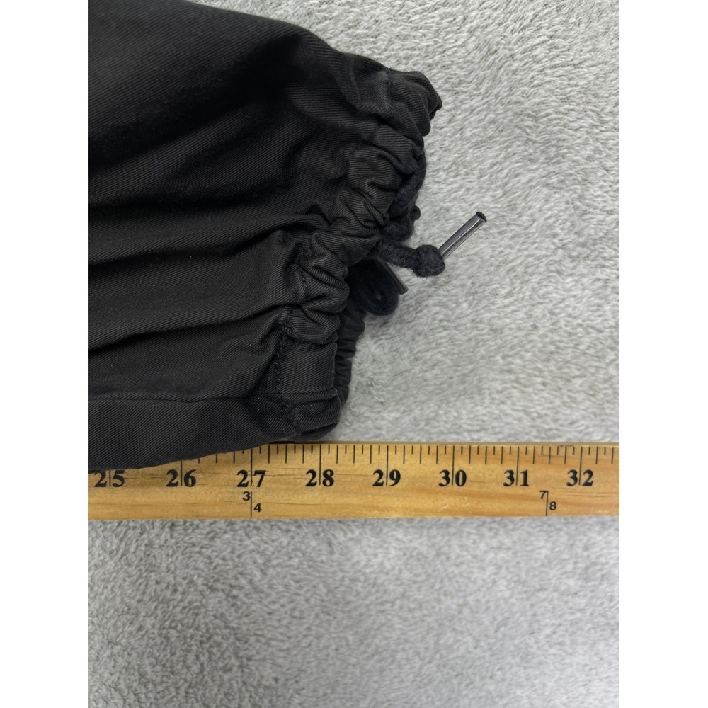 Levi's '94 Baggy Cargo Pants Women 26 Black Utility Drawstring Hem Cotton Twill - Picture 12 of 13